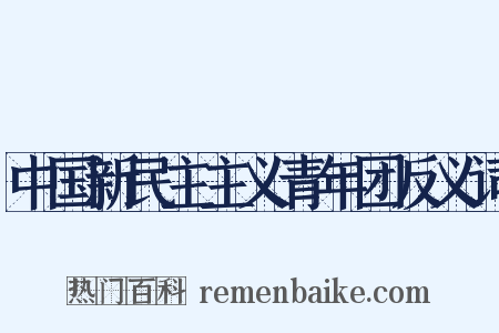 中国新民主主义青年团反义词是什么意思的图片